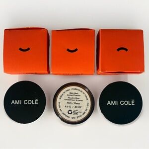 x3 Ami Cole Skin Melt Talc-Free Loose Setting Powder, Rich/Deep, 8.6 g Each